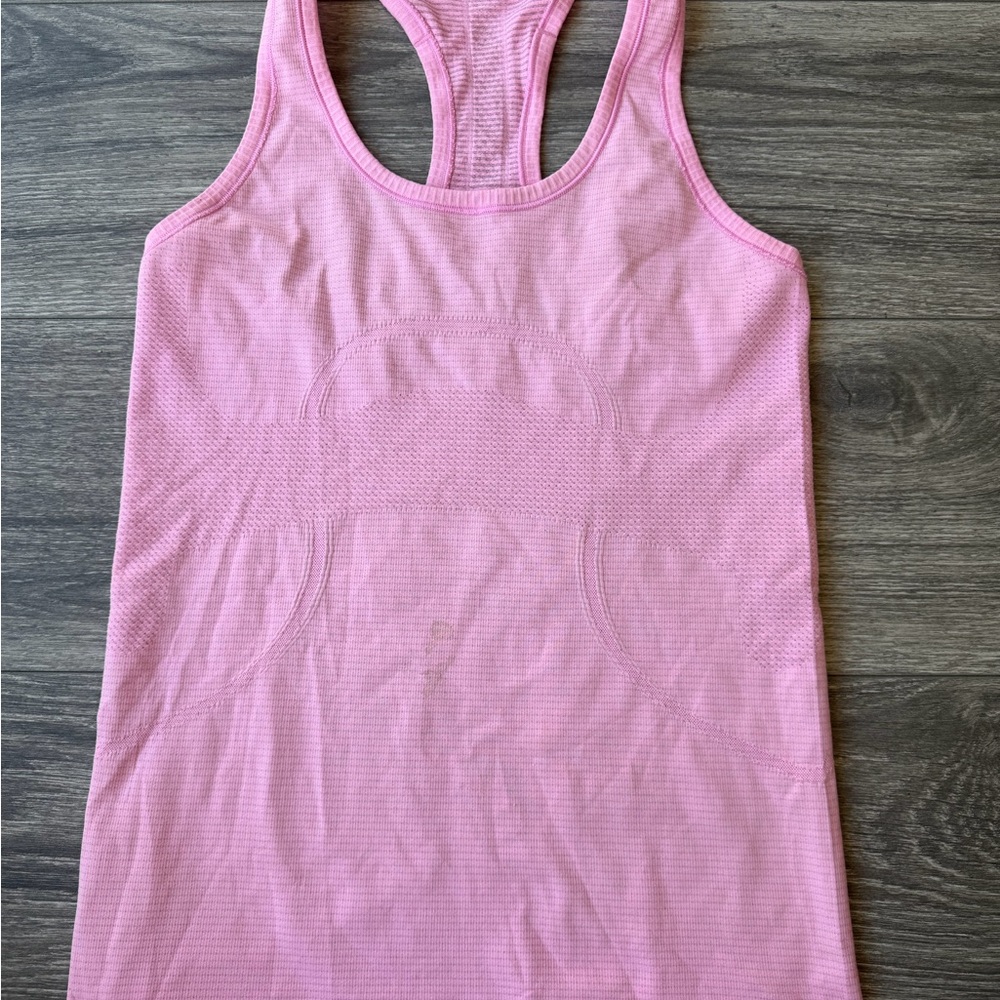 Lululemon Pink Racerback Mesh Tank Top - Picture 3 of 6